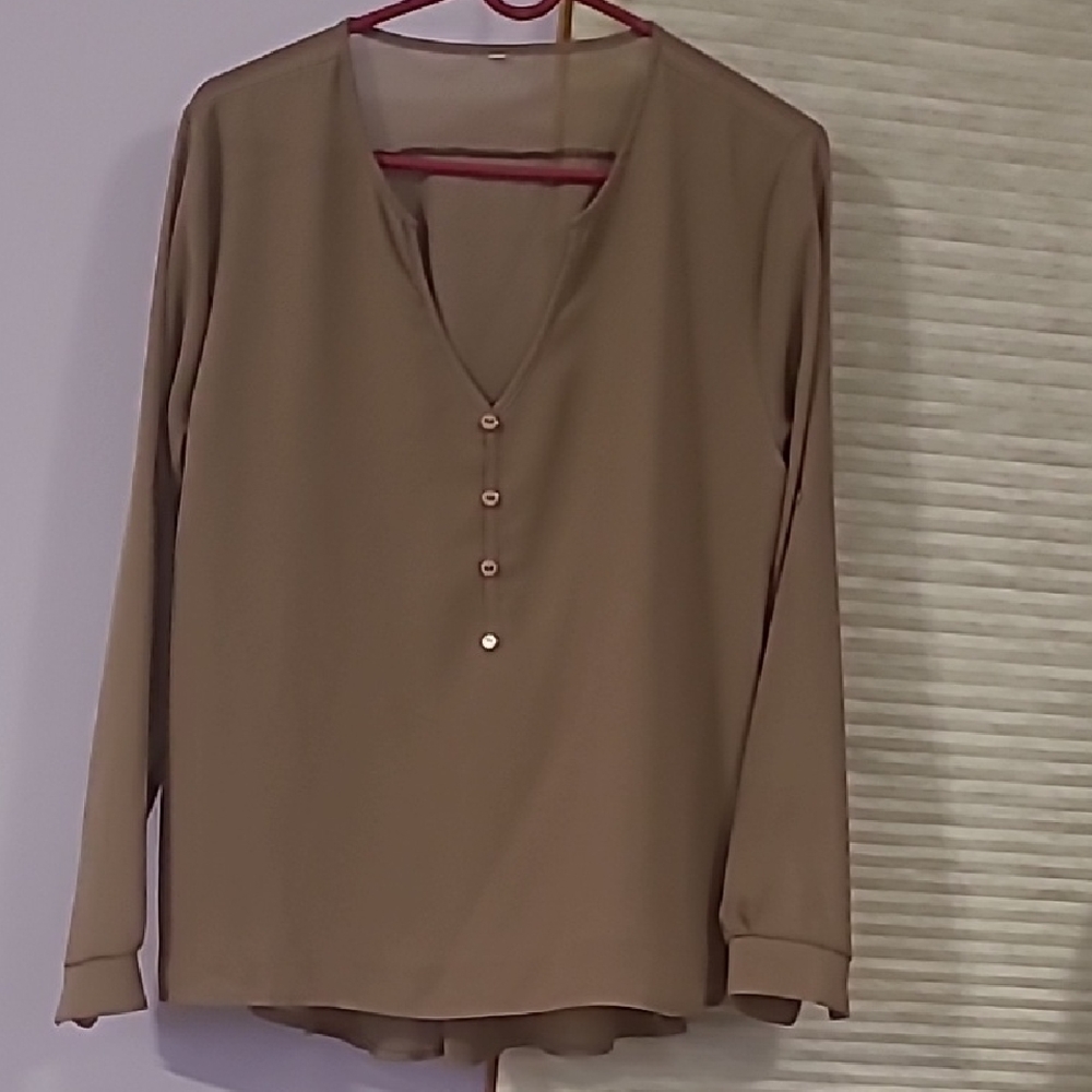 Elegant Tan Women's Top